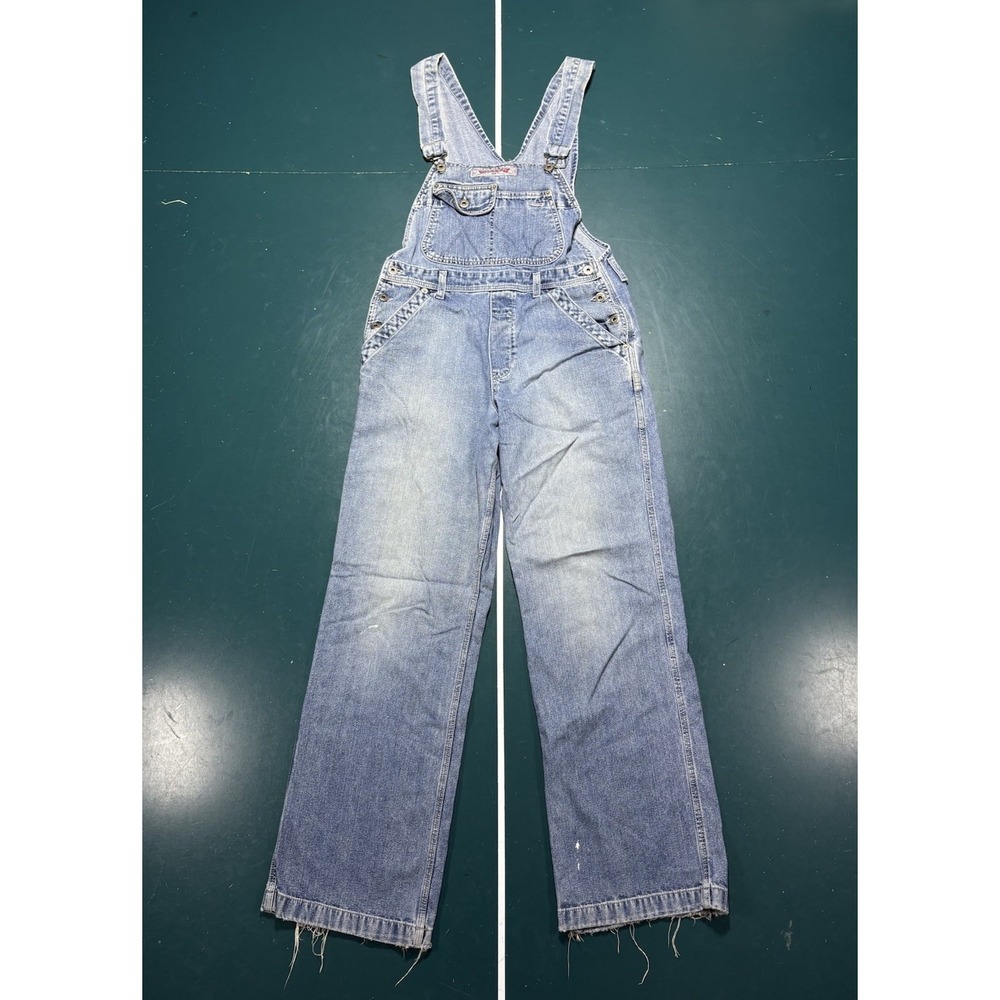 Vintage Silver Jeans Co. Denim Bib Overalls Women's 32x31 Baggy Farmer Y2K 90s
